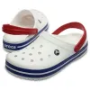 Кроксы сабо Crocs Crocband White/Blue Jean, белый - Фото№3