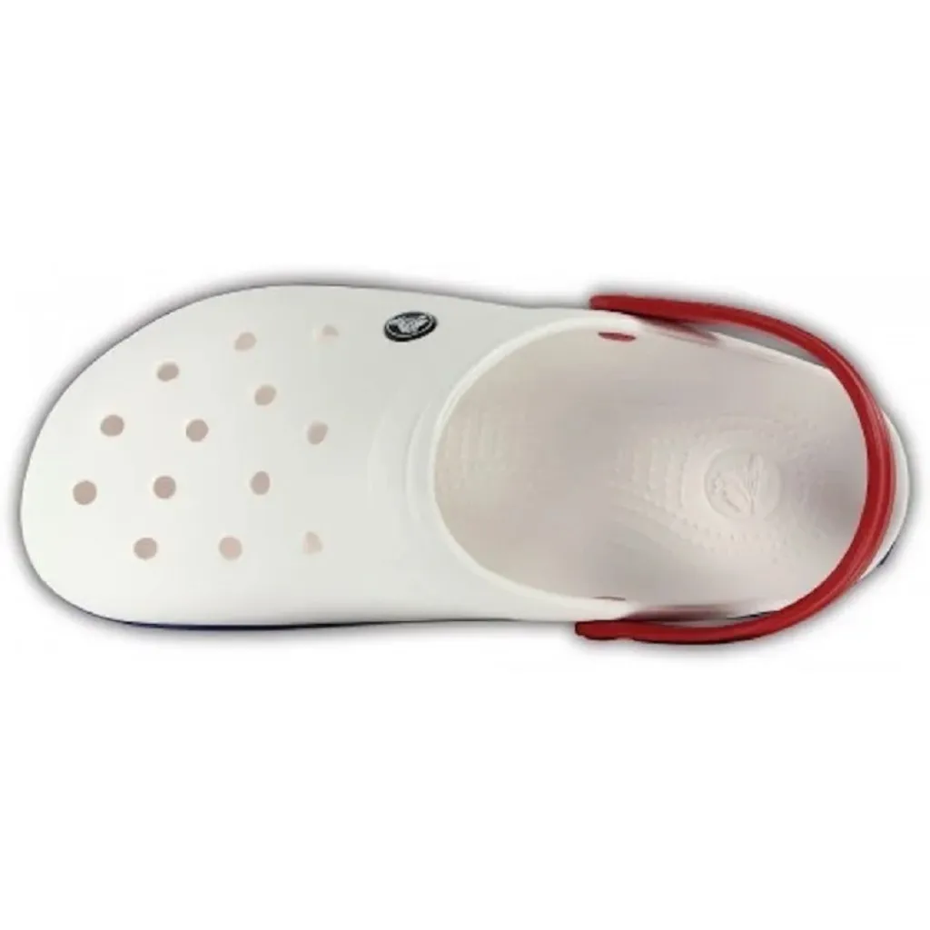 Кроксы сабо Crocs Crocband White/Blue Jean, белый Кроксы сабо Crocs Crocband White/Blue Jean, белый