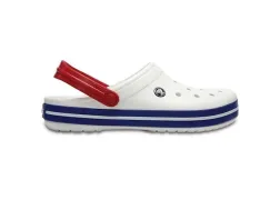 Кроксы сабо Crocs Crocband White/Blue Jean, белый Кроксы сабо Crocs Crocband White/Blue Jean, белый