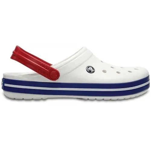 Кроксы сабо Crocs Crocband White/Blue Jean, белый - Фото№1 Кроксы сабо Crocs Crocband White/Blue Jean, белый - Фото№1
