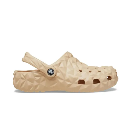 Женские кроксы Crocs Geometric Latte, латте - Фото№1 Женские кроксы Crocs Geometric Latte, латте - Фото№1