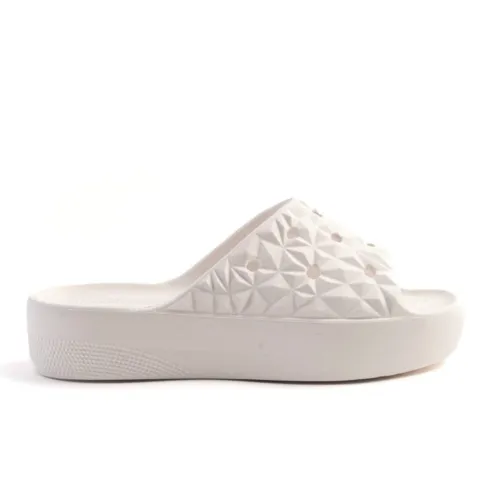 Жіночі крокси Crocs Slade Geometric Lastic Bone, білий - Фото№1 Жіночі крокси Crocs Slade Geometric Lastic Bone, білий - Фото№1