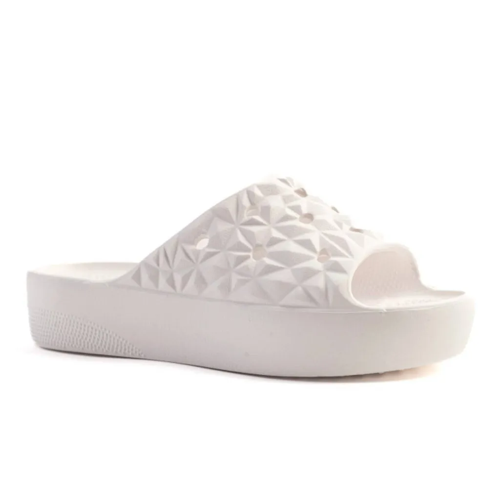 Жіночі крокси Crocs Slade Geometric Lastic Bone, білий Жіночі крокси Crocs Slade Geometric Lastic Bone, білий