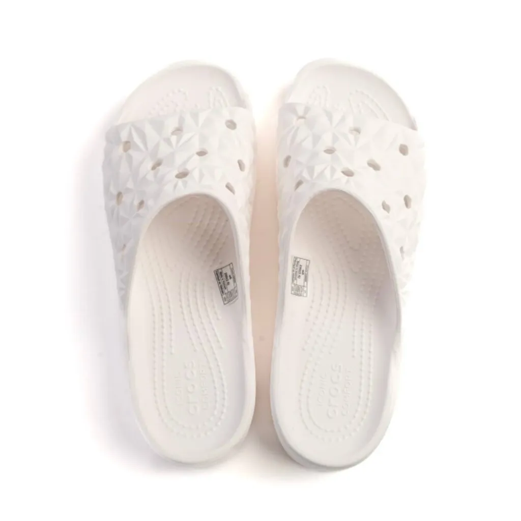 Жіночі крокси Crocs Slade Geometric Lastic Bone, білий Жіночі крокси Crocs Slade Geometric Lastic Bone, білий