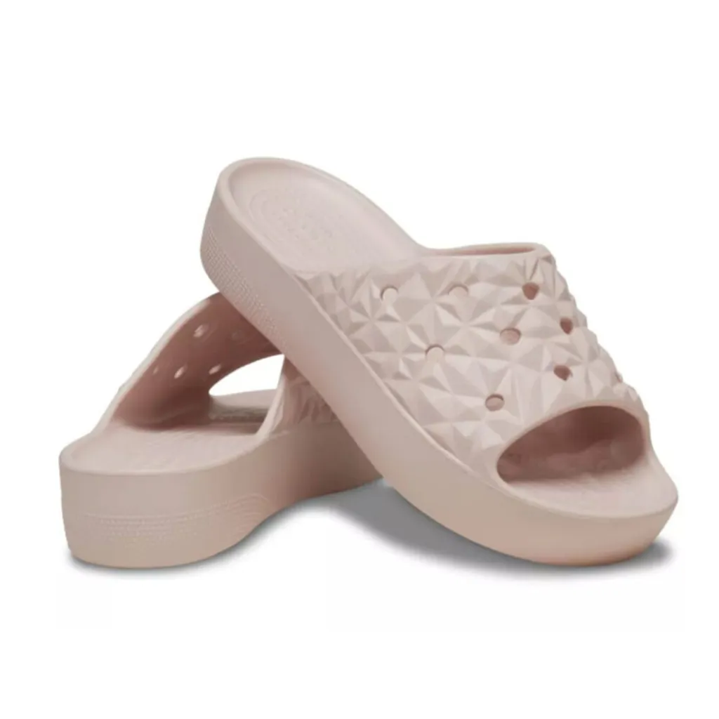 Женские кроксы Crocs Slade Geometric Lastic Bone, молочный Женские кроксы Crocs Slade Geometric Lastic Bone, молочный