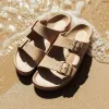 Ортопедичні жіночі шльопанці Genuins Mallorca EVA G106702, світло-коричневий - Фото№4