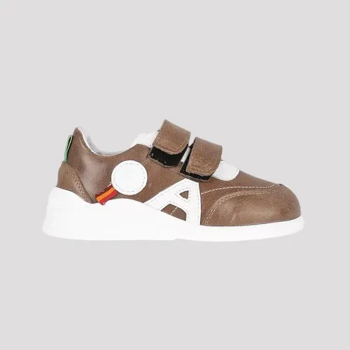 Ортопедические детские кроссовки Brown A 410AP Ortofoot, коричневый - Фото№1
