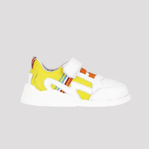 Ортопедические детские кроссовки YellowSP 410AP Ortofoot, бело-желтые - Фото№1