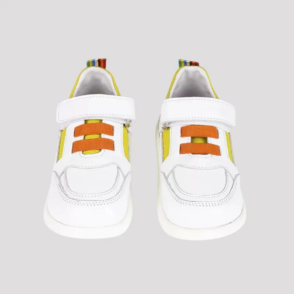 Ортопедические детские кроссовки YellowSP 410AP Ortofoot, бело-желтые