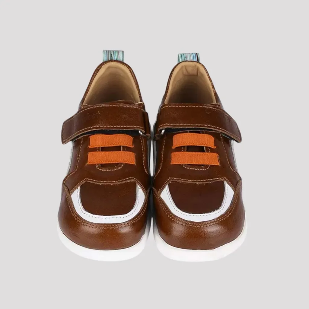 Ортопедические детские кроссовки RedSP 410AP Ortofoot, бело-коричневые