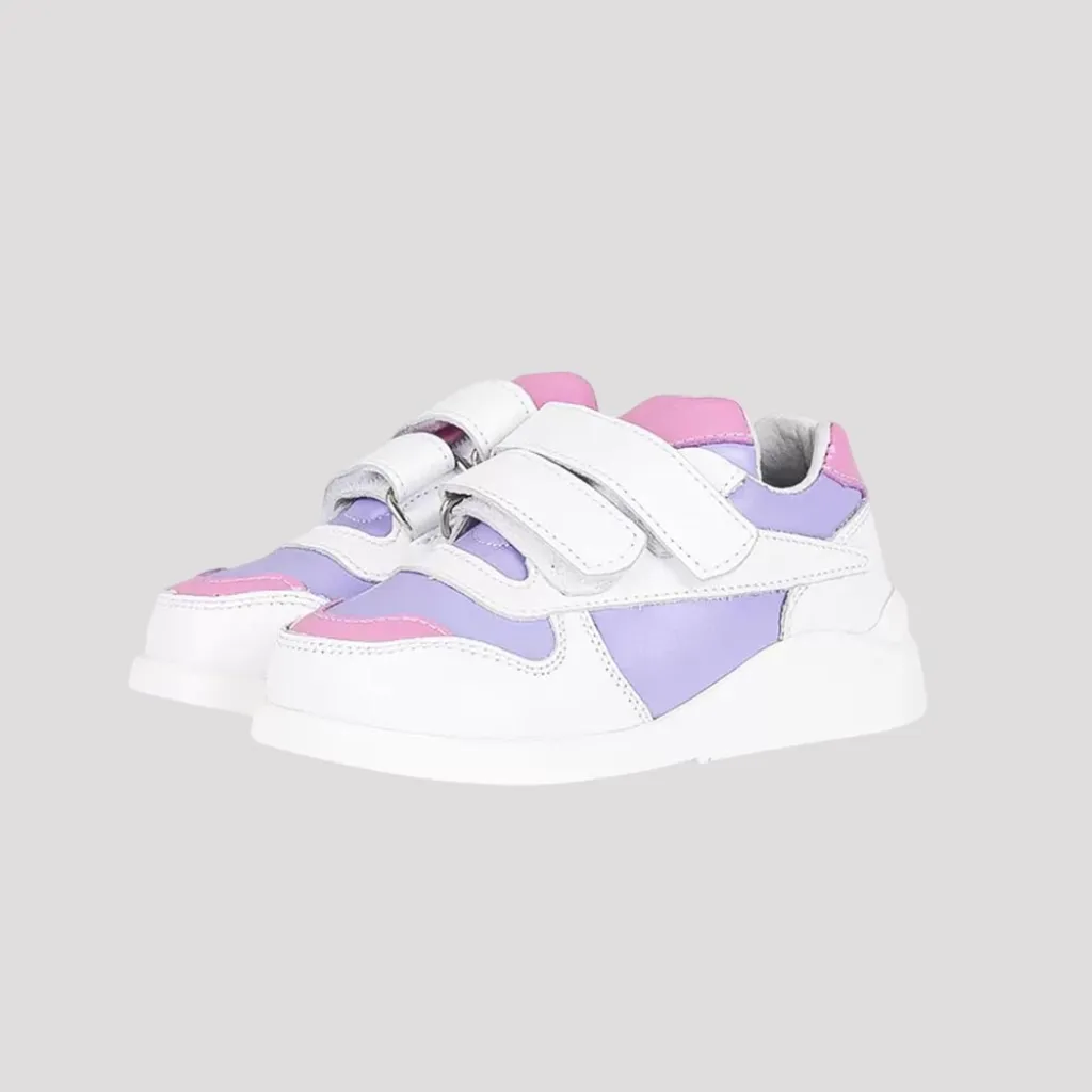 Ортопедические детские кроссовки Violet Neon 410AP Ortofoot, бело-розовые
