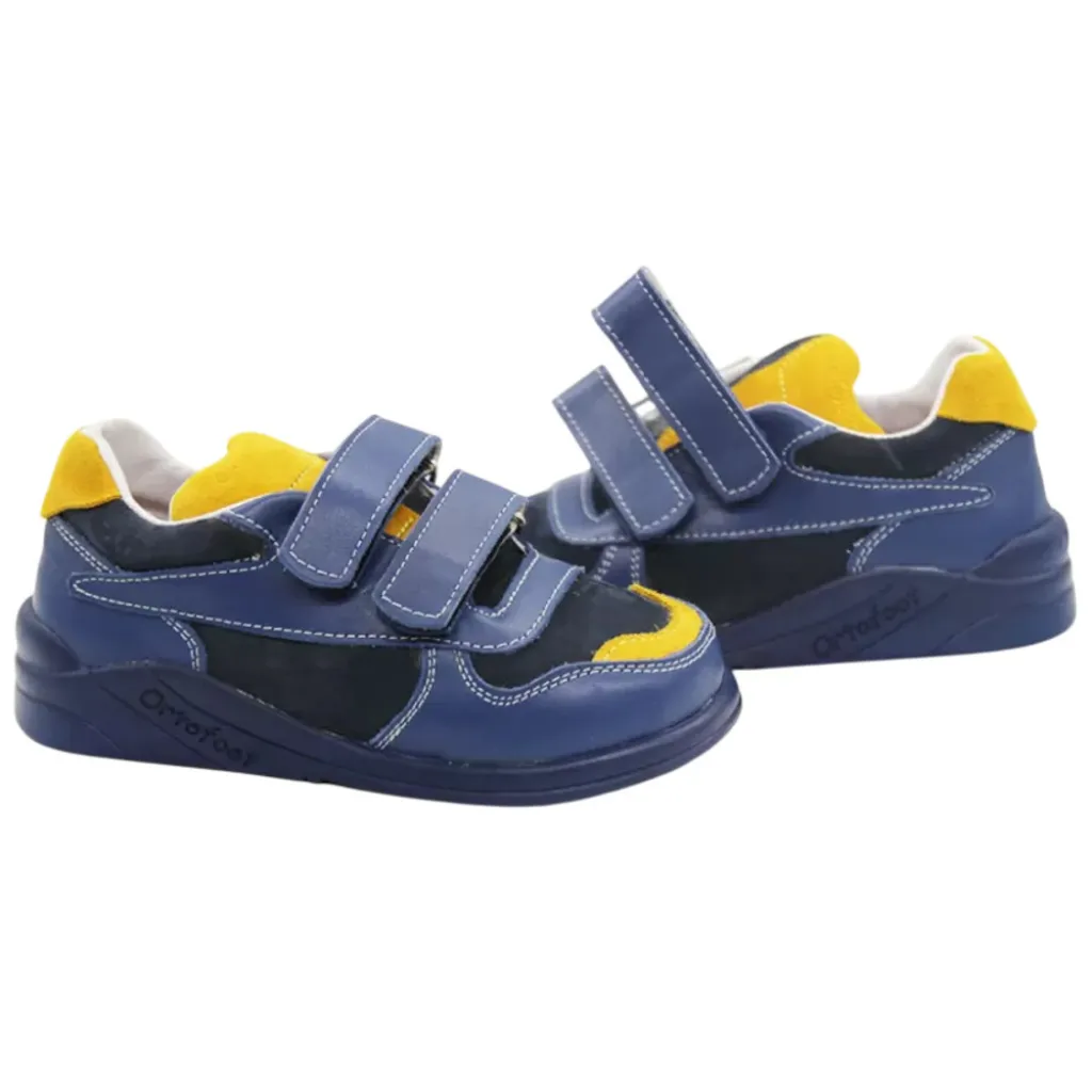 Ортопедические детские кроссовки OrtoCrossActive 410АP Ortofoot, сине-желтые Ортопедические детские кроссовки OrtoCrossActive 410АP Ortofoot, сине-желтые