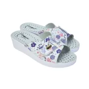 Женские сабо ProMedix 154, белый с фиалками