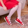 Профилактические босоножки для девочки Theo Leo 1205, красный/белый - Фото№6