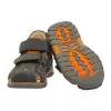 Профилактические босоножки для мальчика Theo Leo T007 SM, графитовый/оранжевый - Фото№5