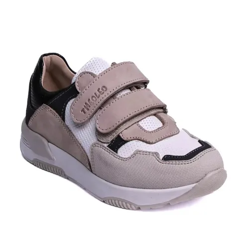 Профилактические кроссовки Theo Leo LEO-2558/1, белый/серый/песочный - Фото№1