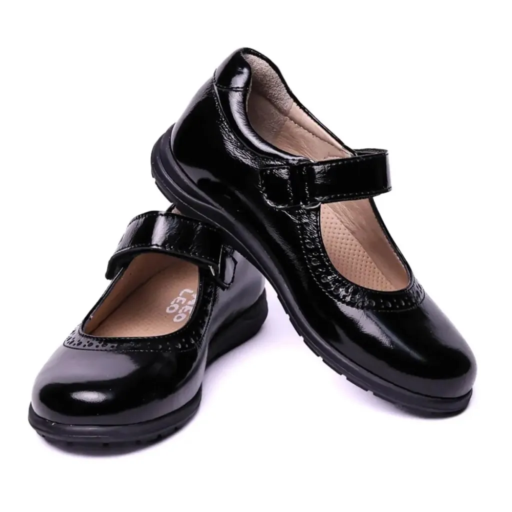 Профилактические туфли для девочки Theo Leo LEO-2428-BLACK, черный Профилактические туфли для девочки Theo Leo LEO-2428-BLACK, черный