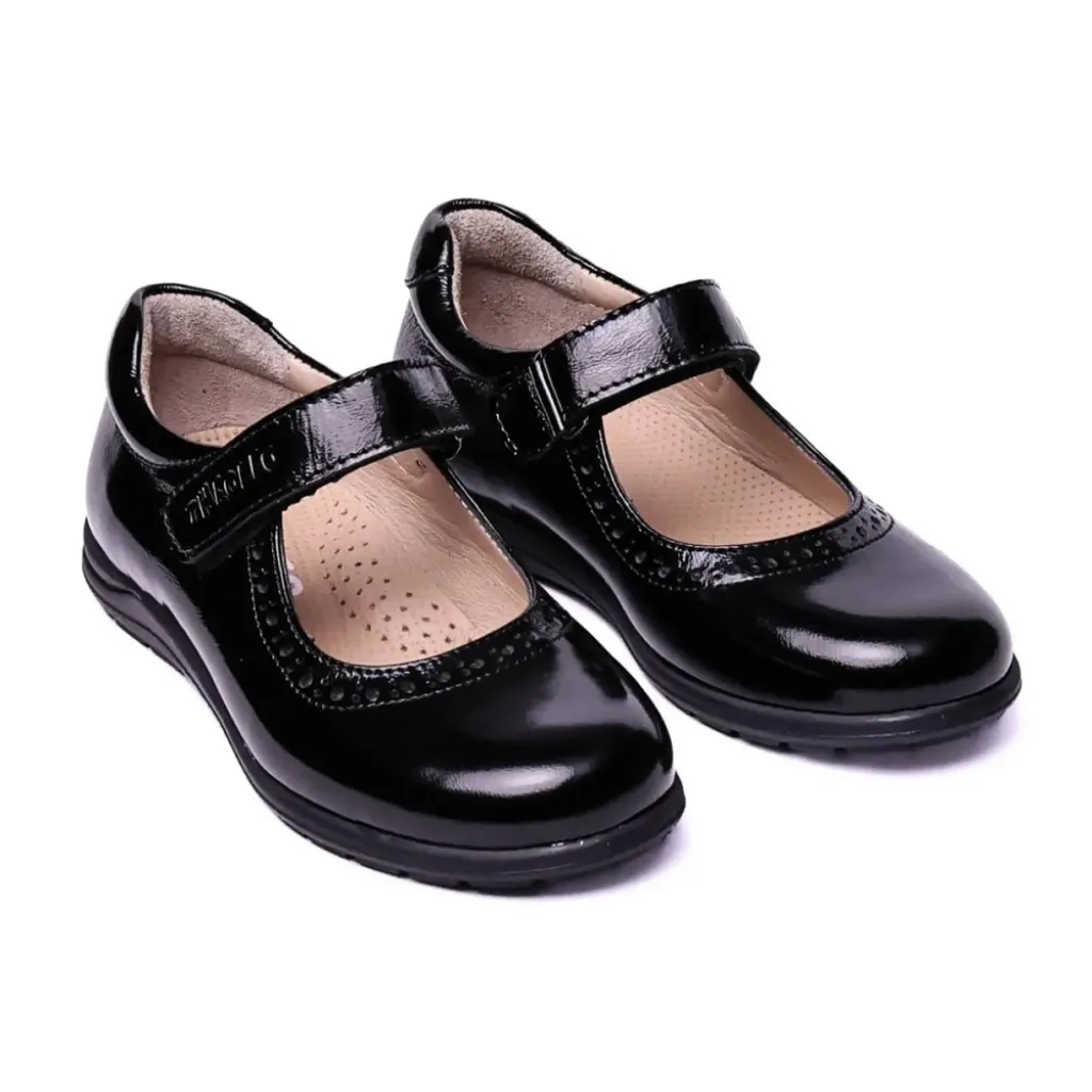 Профилактические туфли для девочки Theo Leo LEO-2428-BLACK, черный Профилактические туфли для девочки Theo Leo LEO-2428-BLACK, черный