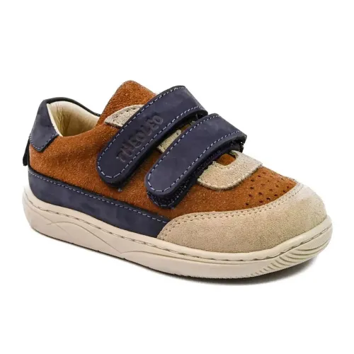 Профилактические кеды для мальчика Theo Leo LEO-3479 TAN, рыжий/синий - Фото№1