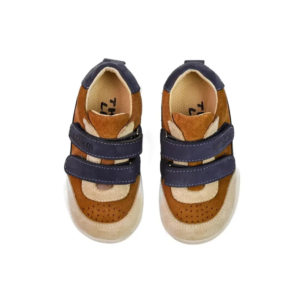 Профилактические кеды для мальчика Theo Leo LEO-3479 TAN, рыжий/синий
