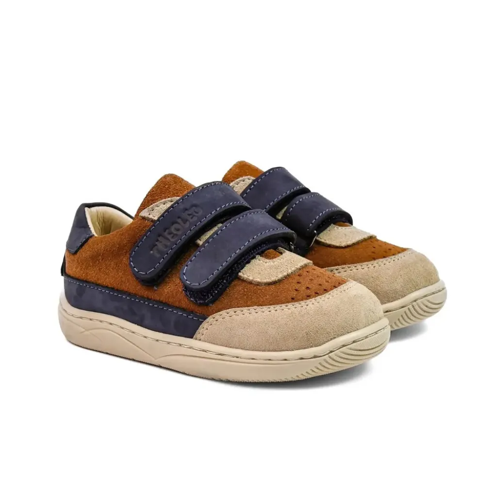 Профилактические кеды для мальчика Theo Leo LEO-3479 TAN, рыжий/синий