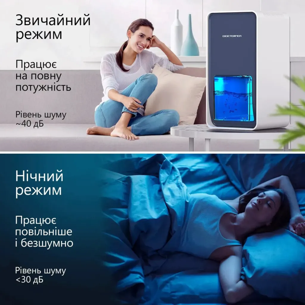 Конденсаційний побутовий осушувач повітря для квартири LEVANTE-101 об'єм 1.2л