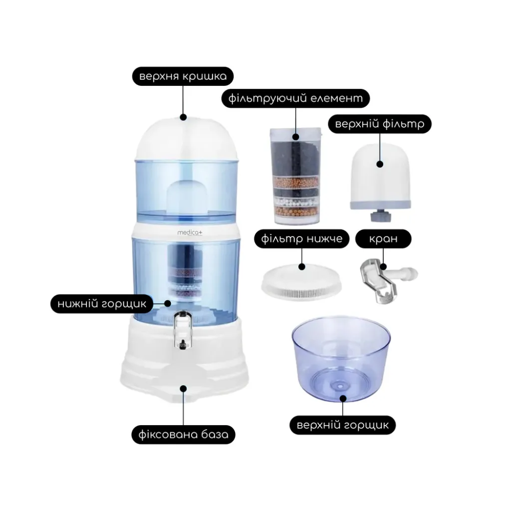 Фільтр для води 16л Medica+ FreshWater 10X Фільтр для води 16л Medica+ FreshWater 10X