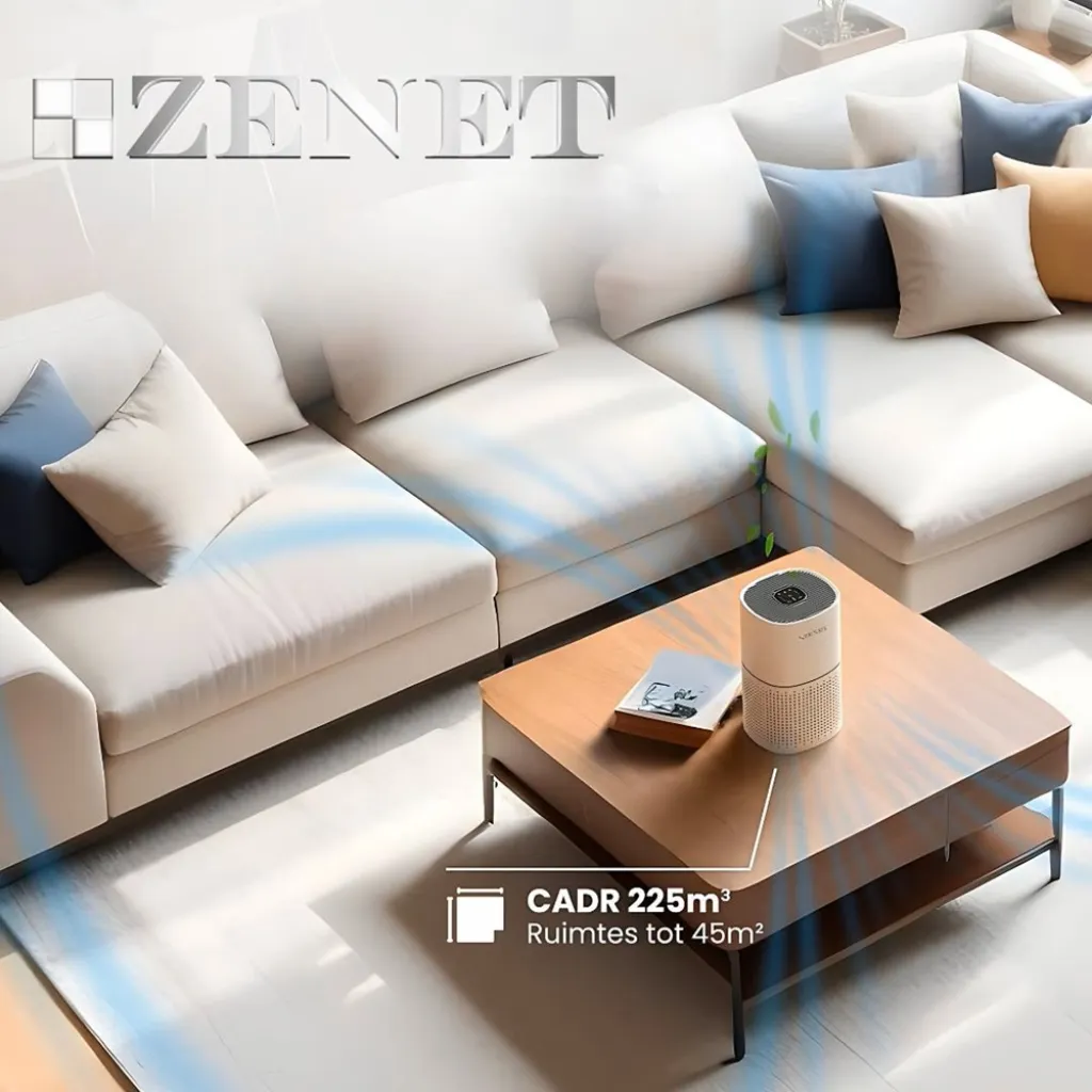 Очисник повітря ZENET 201 із HEPA-фільтром для приміщень до 50 м², білий