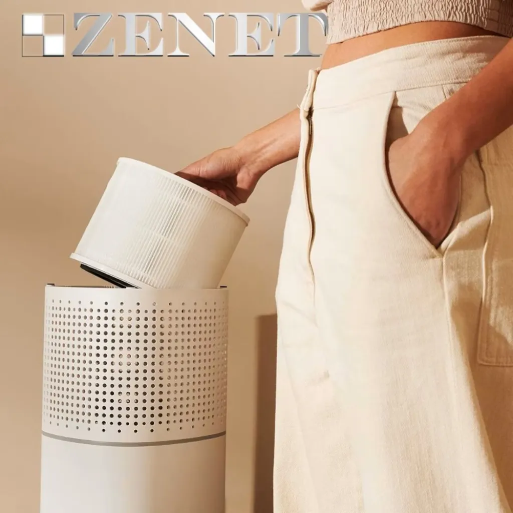 Очисник повітря ZENET 201 із HEPA-фільтром для приміщень до 50 м², білий