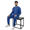 Адаптивный мужской костюм (свитшот+штаны) на молниях Plus plus, синий - Фото№4