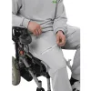 Адаптивный мужской костюм (свитшот+штаны) на молниях Plus plus, светло-серый меланж - Фото№6