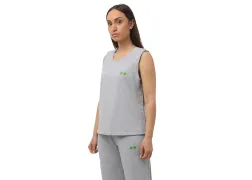 Адаптивная женская майка на липучках Plus plus, светло-серый меланж