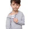Адаптивний дитячий світшот на липучках Plus plus, світло-сірий меланж - Фото№3