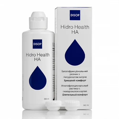 Розчин для контактних лінз Disop HIDRO HEALTH HA, 360 мл - Фото№1 Розчин для контактних лінз Disop HIDRO HEALTH HA, 360 мл - Фото№1