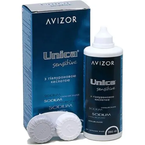 Розчин по догляду за контактними лінзами Avizor Unica sensitive, 350 мл - Фото№1