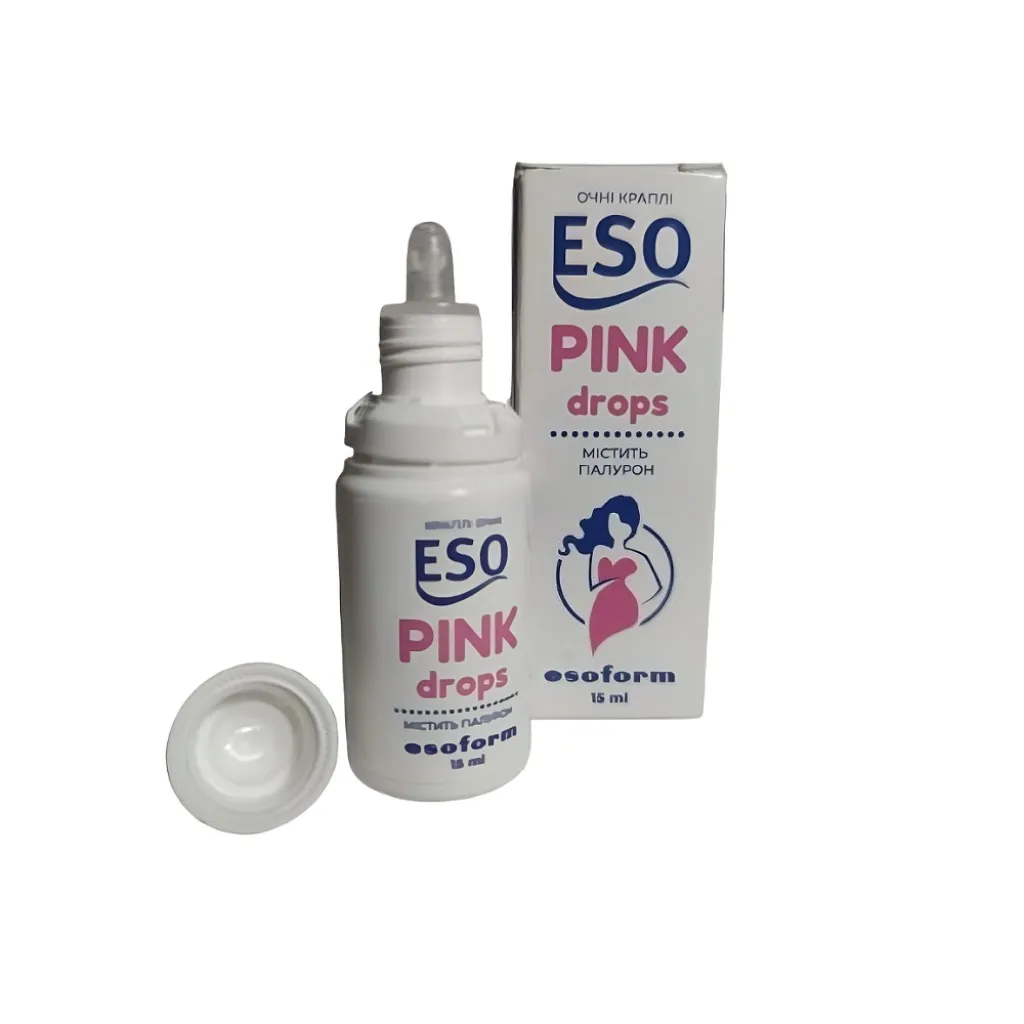 Увлажняющие капли для глаз с гиалуроновой кислотой Esoform ESO PINK drops, 15 мл