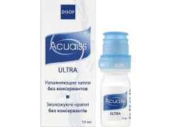 Зволожуючі краплі для очей Disop Acuaiss Ultra, 10 мл Зволожуючі краплі для очей Disop Acuaiss Ultra, 10 мл