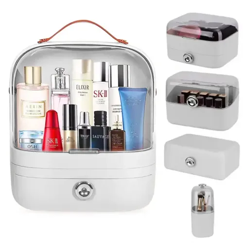 Набор органайзеров для косметики и украшений Elegance Kit, 5 шт, белый - Фото№1