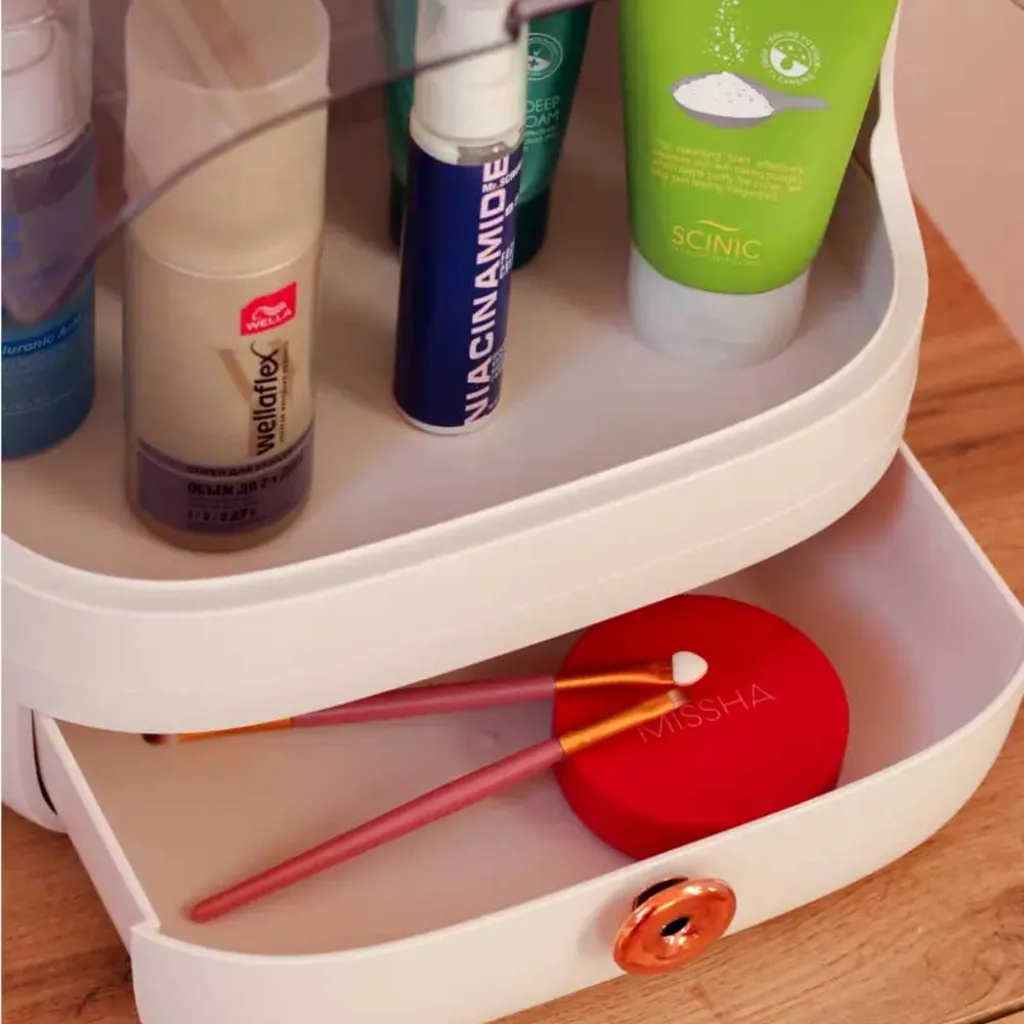 Набор органайзеров для косметики и украшений Elegance Kit, 5 шт, белый