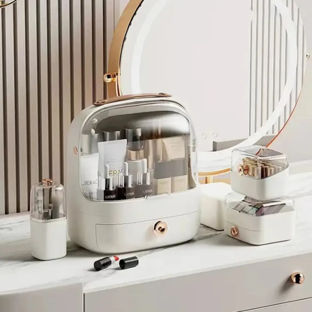 Набор органайзеров для косметики и украшений Elegance Kit, 5 шт, белый