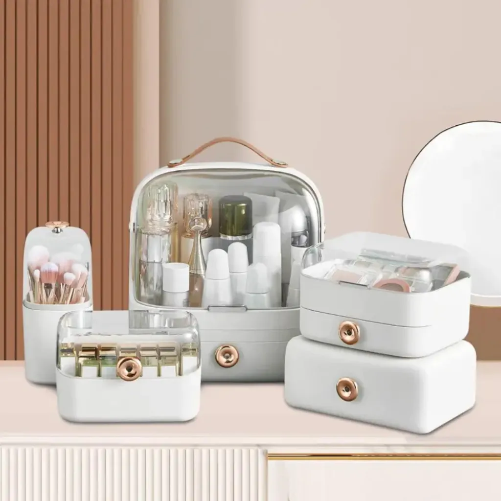 Набор органайзеров для косметики и украшений Elegance Kit, 5 шт, белый