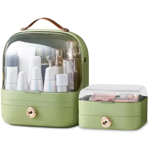 Набор органайзеров для косметики и украшений Elegance Kit, 5 шт, зеленый - Фото№1