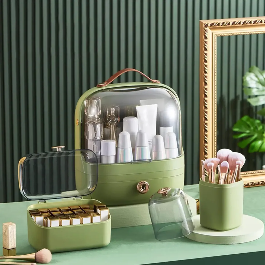 Набор органайзеров для косметики и украшений Elegance Kit, 5 шт, зеленый