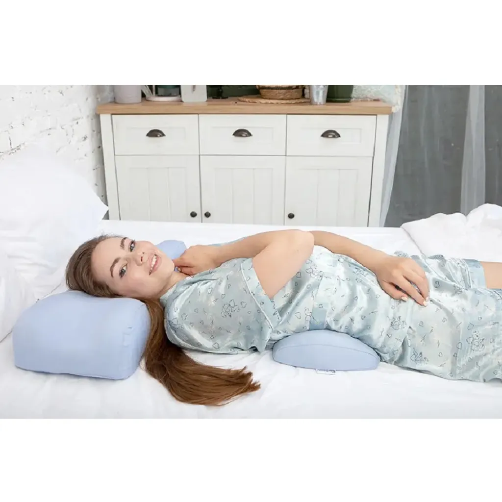 Ортопедическая подушка под поясницу для сна ROLLER PILLOW BACK тенсел, смальта Ортопедическая подушка под поясницу для сна ROLLER PILLOW BACK тенсел, смальта