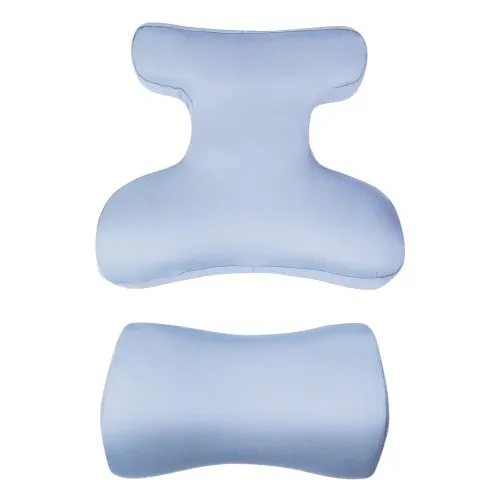 Комплект подушок BEAUTY SET для сну на животі (Face Pillow№1& Roller Pillow№2) тенсел, блакитний - Фото№1 Комплект подушок BEAUTY SET для сну на животі (Face Pillow№1& Roller Pillow№2) тенсел, блакитний - Фото№1