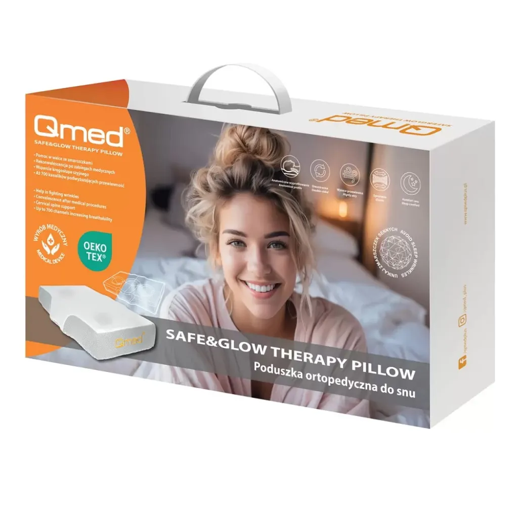 Ортопедична подушка від морщин сну Qmed Safe&Glow Therapy Pillow Ортопедична подушка від морщин сну Qmed Safe&Glow Therapy Pillow