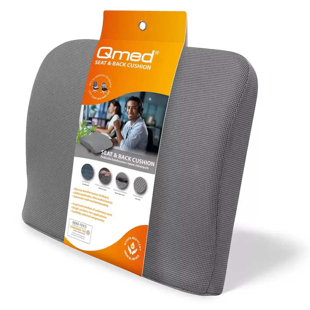 Ортопедична подушка для сидіння та поясниці Qmed Seat Back Cushion Ортопедична подушка для сидіння та поясниці Qmed Seat Back Cushion