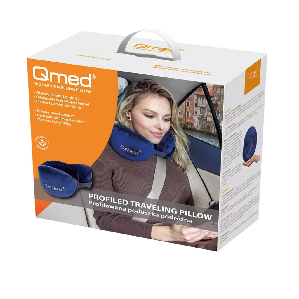 Дорожня подушка для шиї Qmed Profiled Traveling Дорожня подушка для шиї Qmed Profiled Traveling