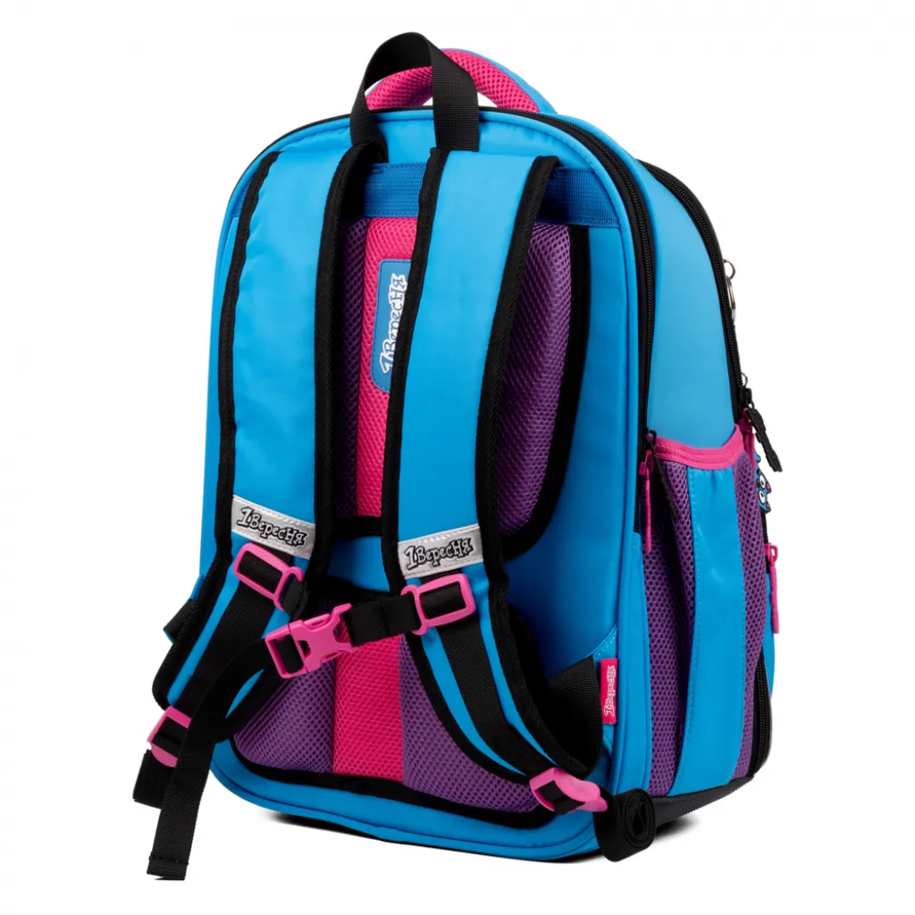 Ортопедичний рюкзак напівкаркасний 1Вересня S-97 Pink and Blue, блакитний Ортопедичний рюкзак напівкаркасний 1Вересня S-97 Pink and Blue, блакитний