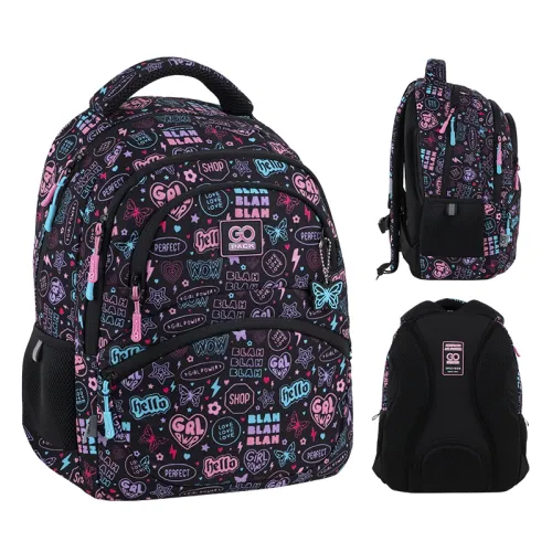 Ортопедический рюкзак школьный GoPack Education Girl Power GO25-175M-1, черный - Фото№1 Ортопедический рюкзак школьный GoPack Education Girl Power GO25-175M-1, черный - Фото№1
